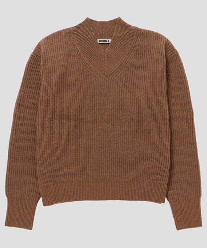 soft wool short V-neck KNIT_5