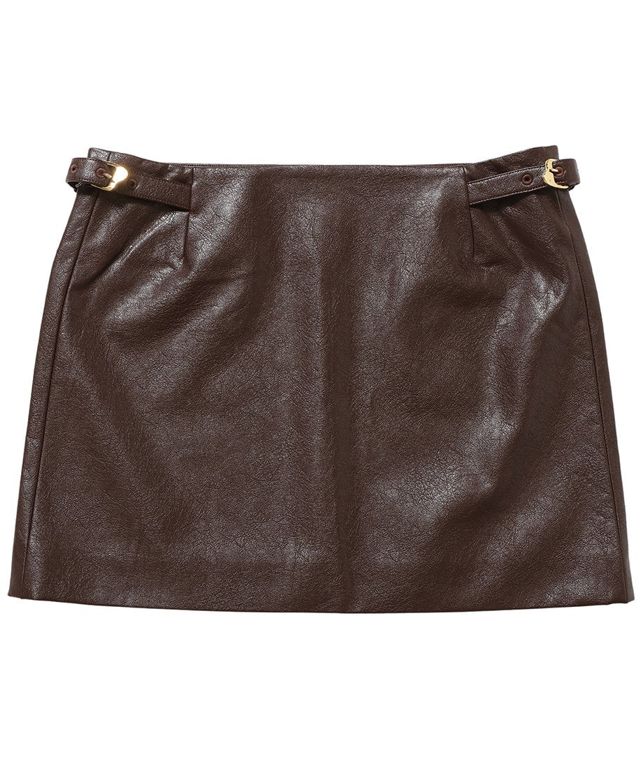 vegan leather mini skirt_4