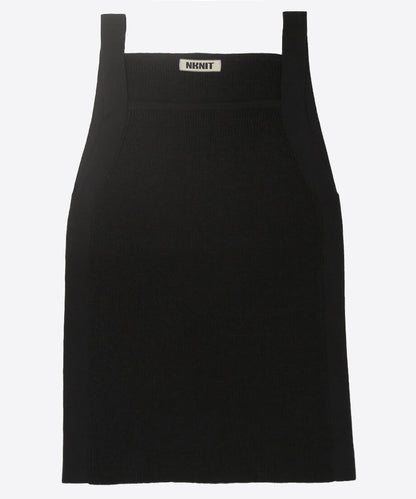cotton rib square knit tank top_4