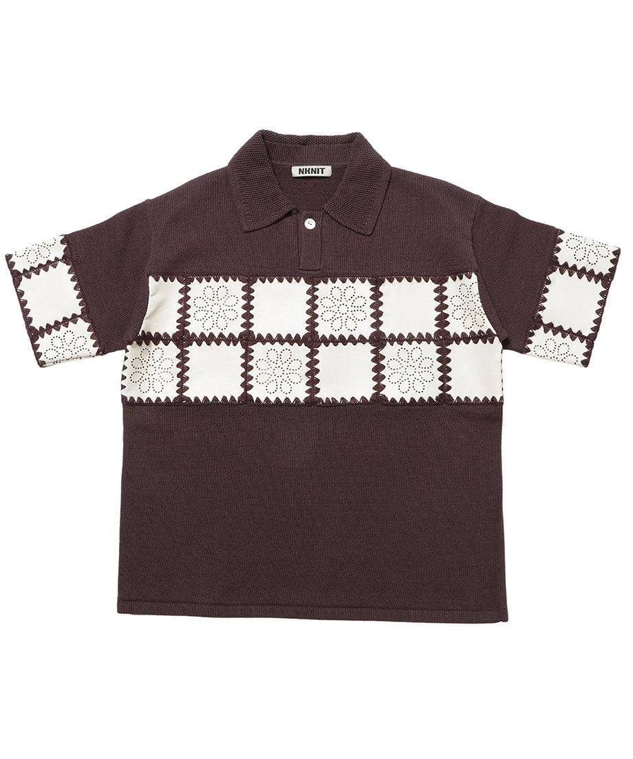 vegan leather/KNIT  shirt_7