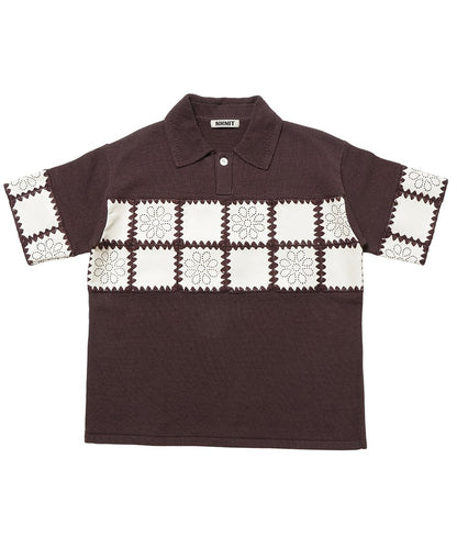 vegan leather/KNIT  shirt_7