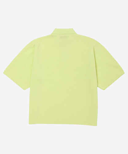 high gauge cotton mix knit polo shirt_8