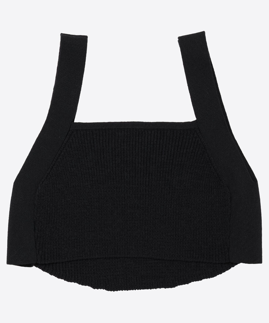cotton rib short knit tank top_13