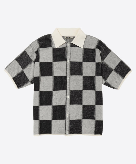 check pattern knit shirt_2