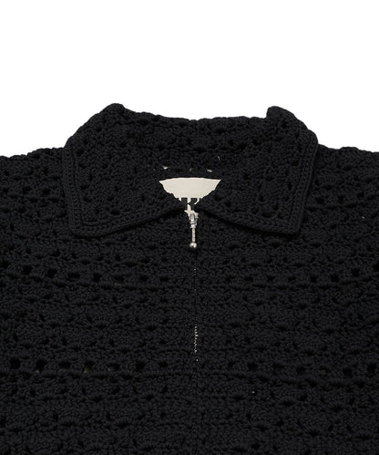 crochet KNIT zip cardigan_19