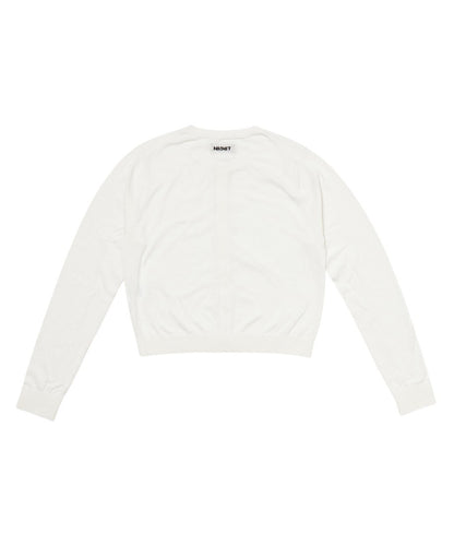 silk cotton crew neck KNIT cardigan_12