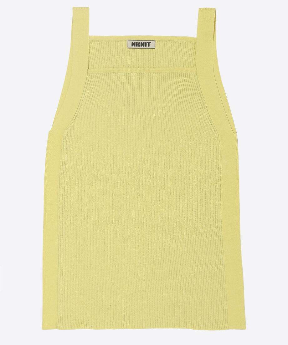 cotton rib square knit tank top_5