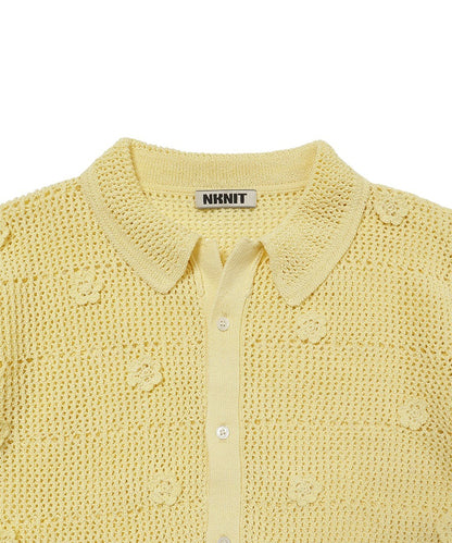 flower motif KNIT  shirt_14
