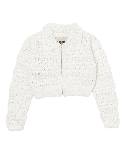 crochet KNIT zip cardigan_4