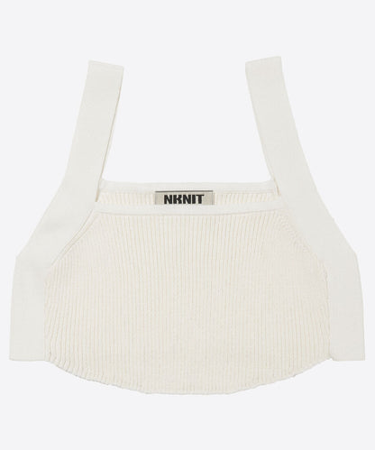 cotton rib short knit tank top_6