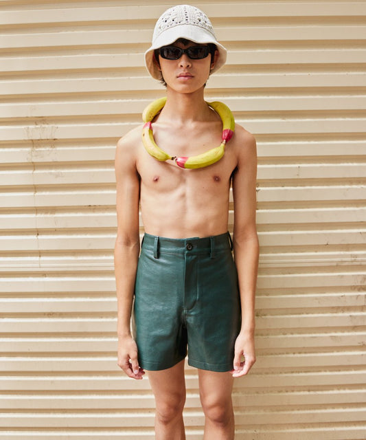 vegan leather short pants_2