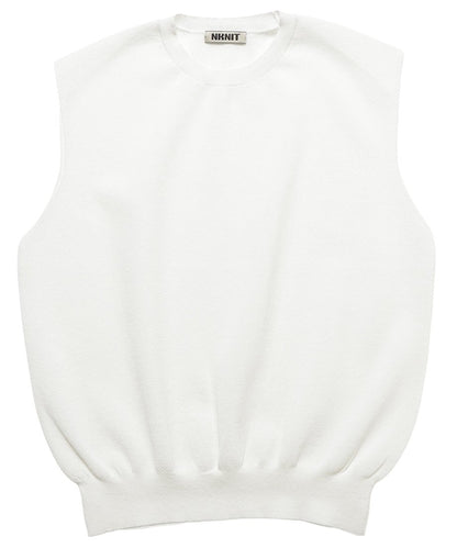 linen mix KNIT vest_8