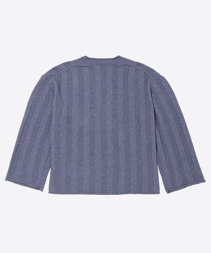mesh rib v-neck knit_13