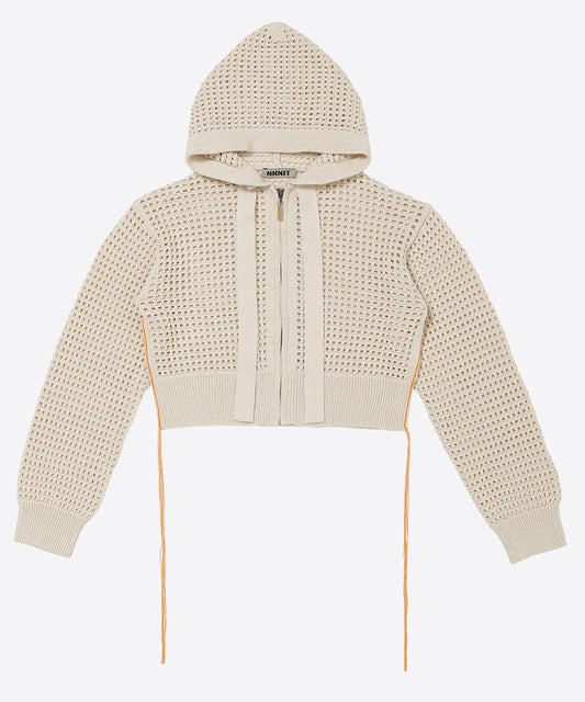 short mesh knit zip foodie_2