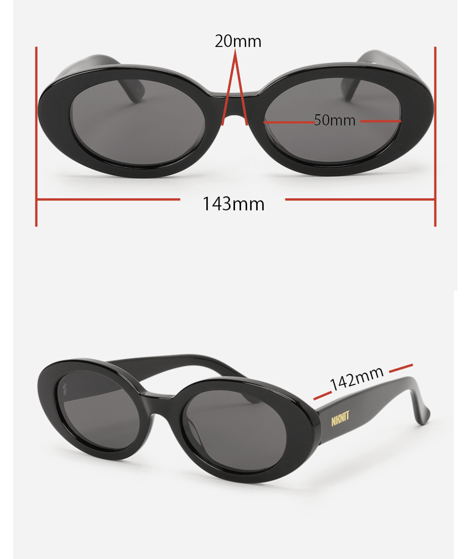 小物 NKNIT oval sunglasses oval sunglasses – NKNIT