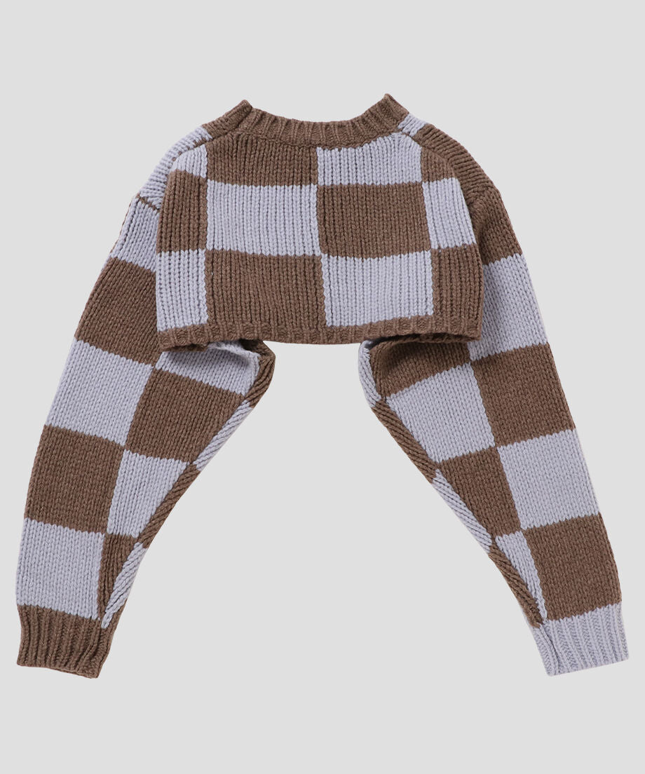 short checkered KNIT_10