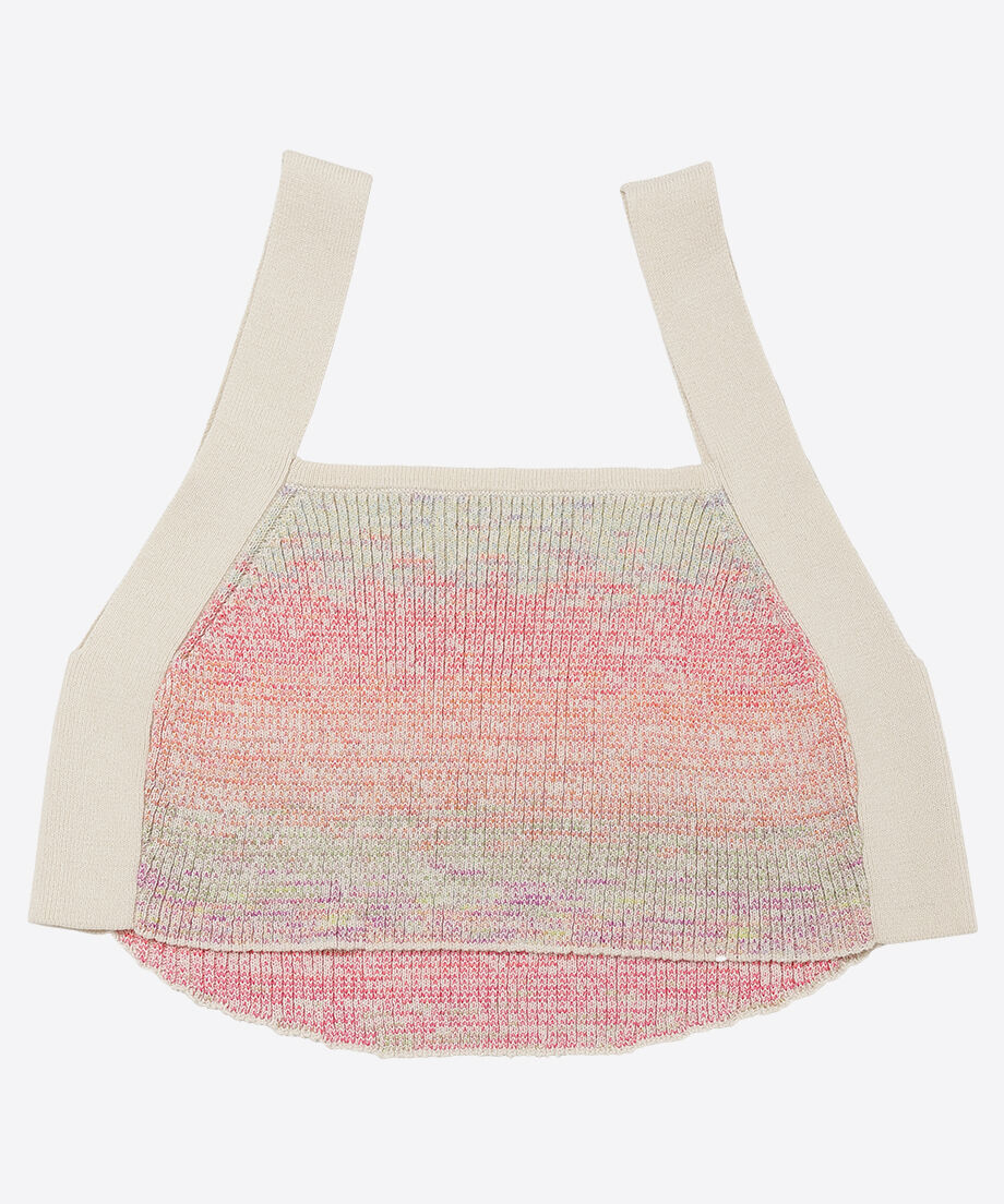 cotton rib short knit tank top_11