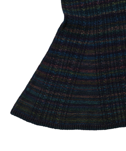 mix color tight long KNIT dress_6