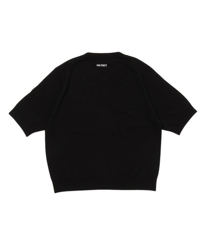 silk cotton crew neck KNIT  T-shirt_21