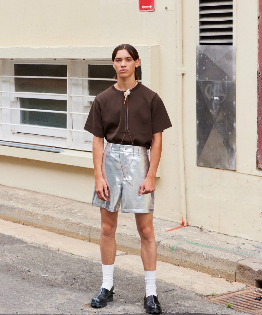 vegan leather short pants_3