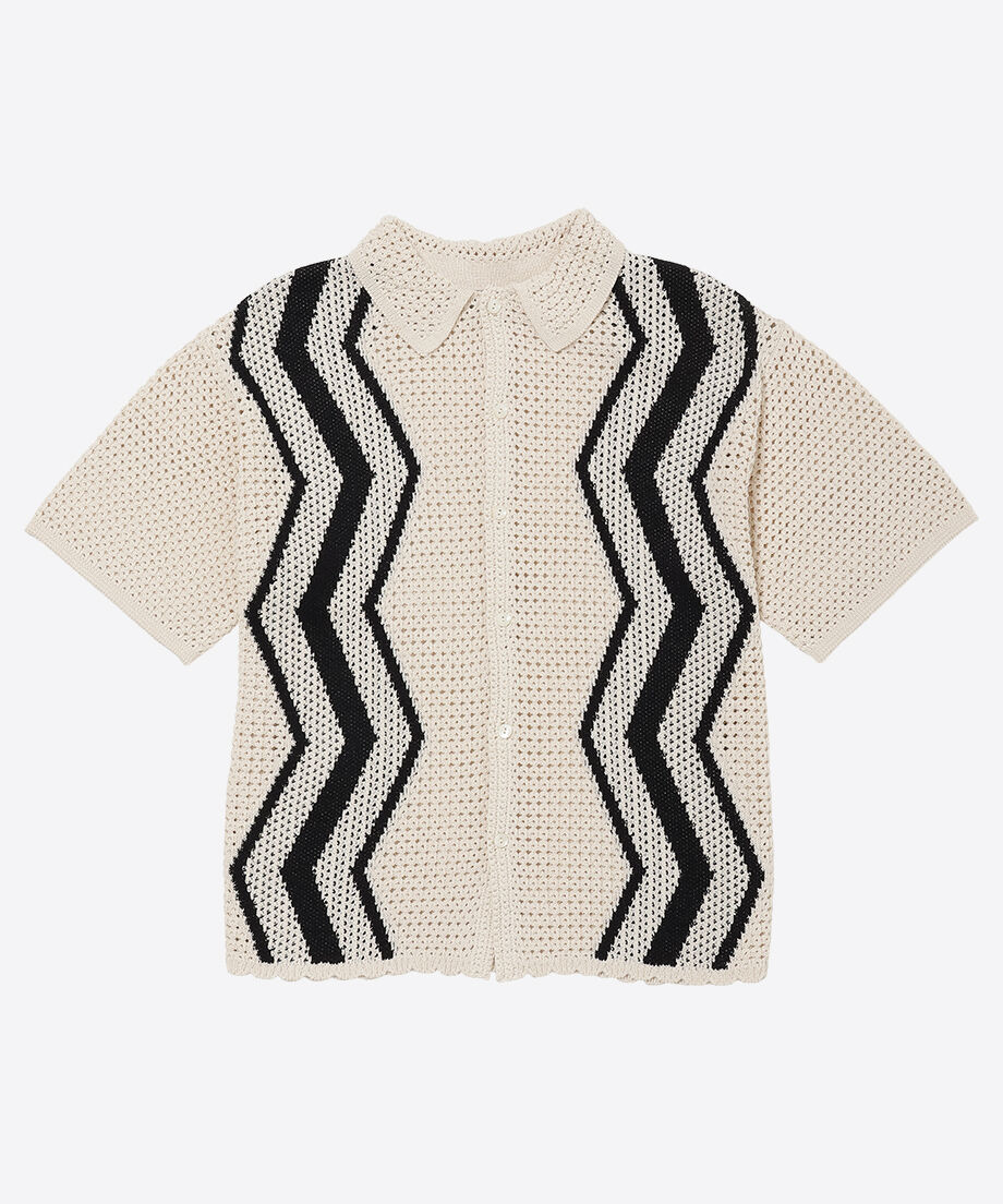 【美品】NKNIT mesh♡ KNIT T-shirt サイズ1 人気NKNIT mesh KNIT T-shirt