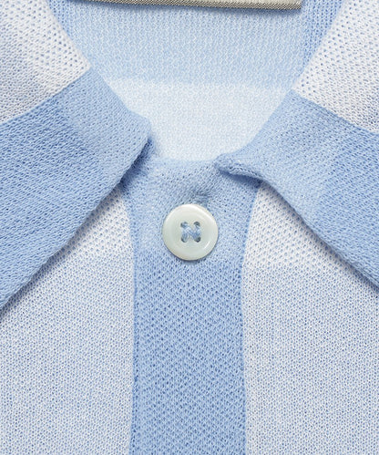 checker pattern KNIT shirt_10