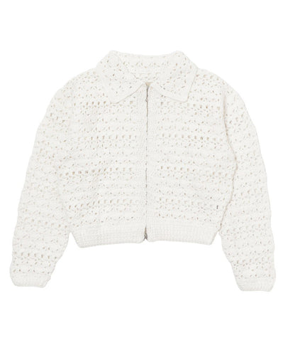 crochet KNIT zip cardigan_5
