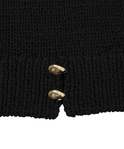 cord yarn V-neck KNIT vest_9