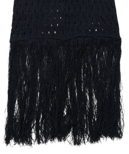 wave pattern fringe KNIT dress_7