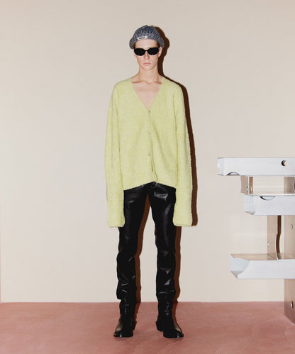 fluffy rib KNIT cardigan_1