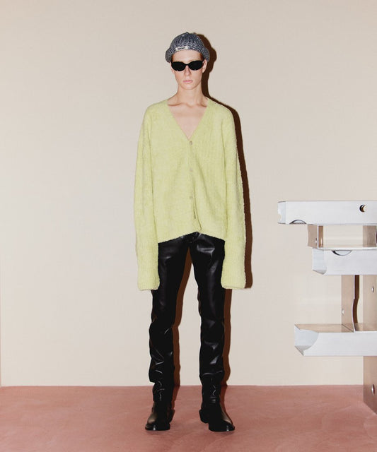 fluffy rib KNIT cardigan_1