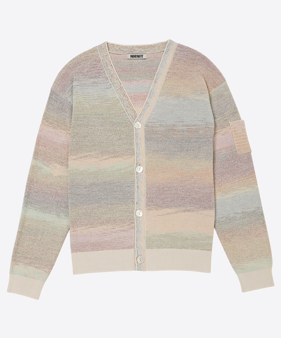 cotton mix sleeve pocket knit cardigan_2