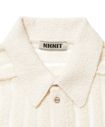 mesh stripe ling KNIT shirt_5