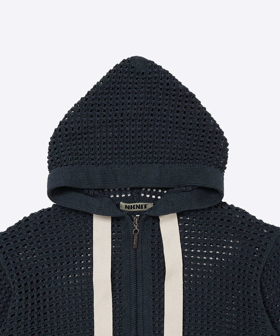 short mesh knit zip foodie_8