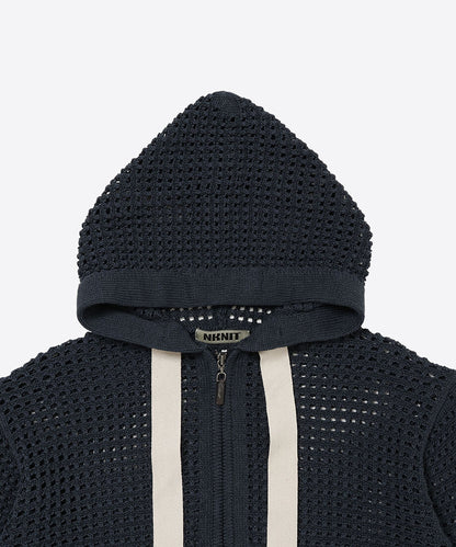 short mesh knit zip foodie_8