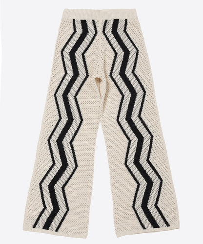 zigzag paper knit pants_5