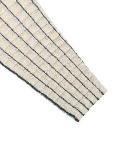 stripe KNIT towel hoodie_15