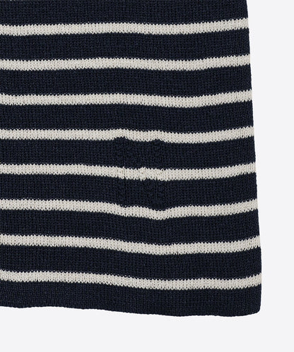 paper mix pattern knit T-shirt♡_8