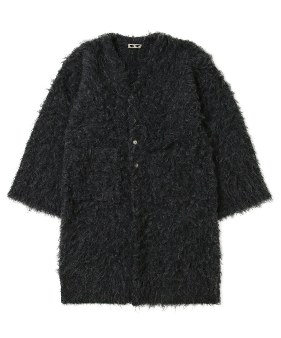 shaggy long KNIT cardigan_2