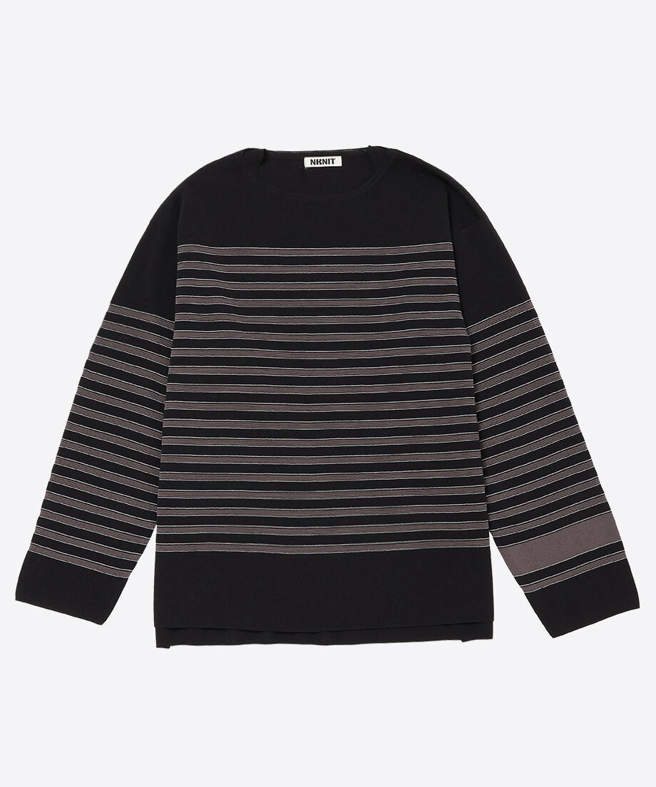cotton nylon striped knit_3