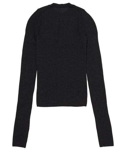sheer wool henley neck KNIT_21