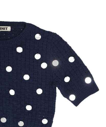 sequins bouclé KNIT mini tops_8