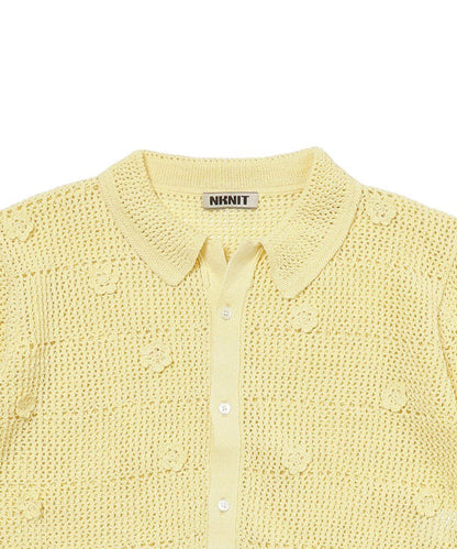 flower motif KNIT  shirt_13