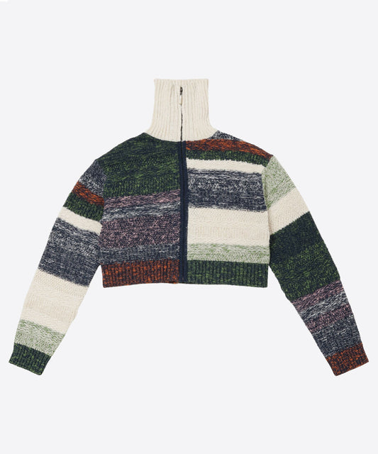 mix color high neck zip knit_2