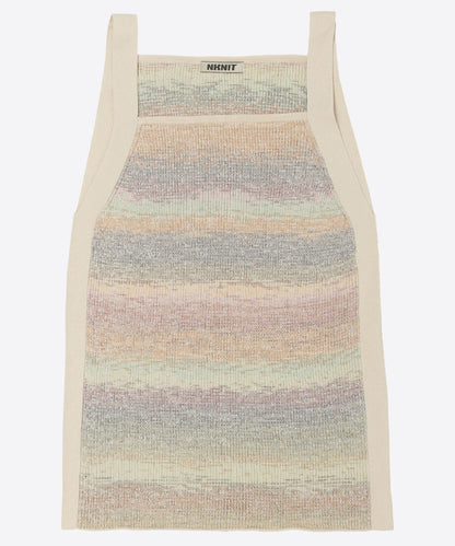 cotton rib square knit tank top_2