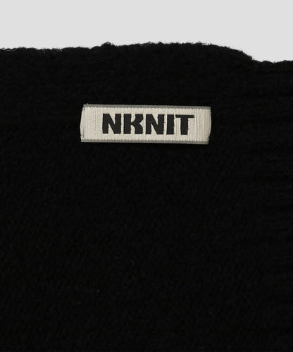 soft cashmere mix KNIT scarf with brooch_13