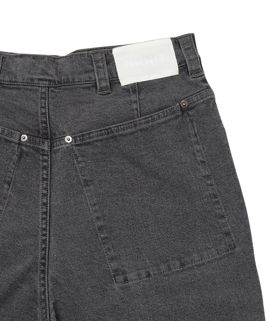 denim high waist long pants_11