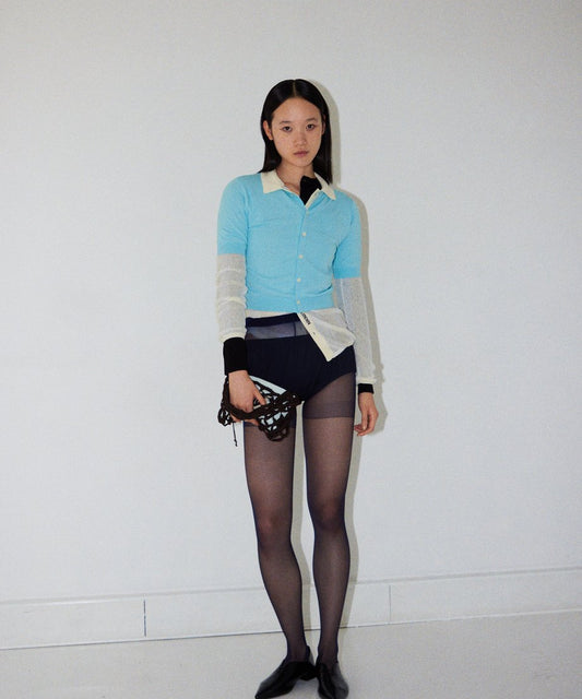 silk cotton crew neck KNIT  T-shirt_1