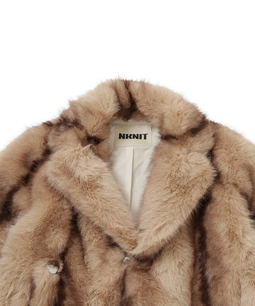 vegan fur big jacket【short】 – NKNIT