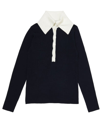 sailor collar rib KNIT_1